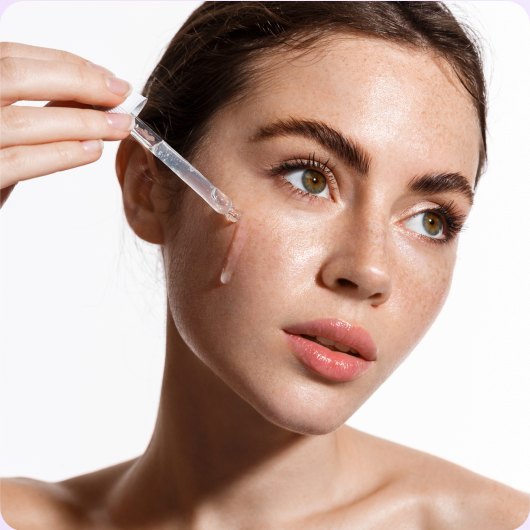 Applying plant-based exosome serum