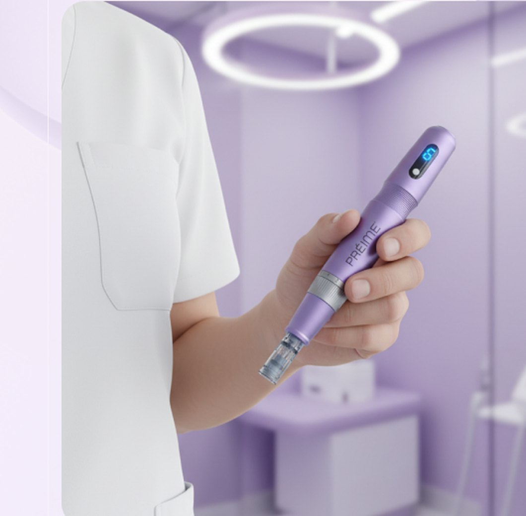 Clinician holding the Préime NanoTap Pen